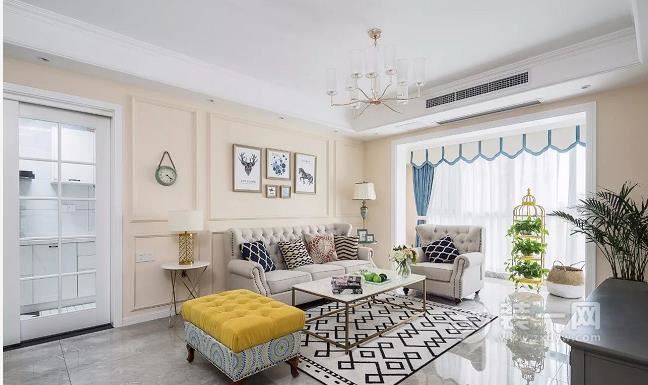 120平米简美混搭风格装修效果图 昆明装修公司