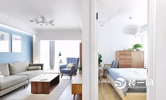 清新自然原木色调 90平两室一厅北欧风格装修