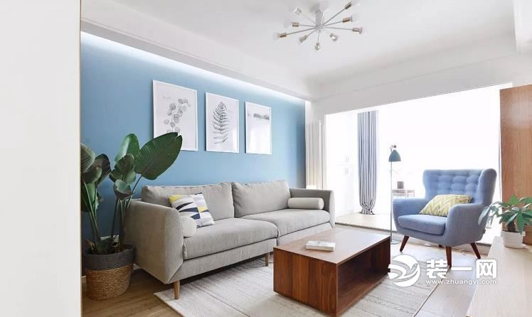 清新自然原木色调 90平两室一厅北欧风格装修